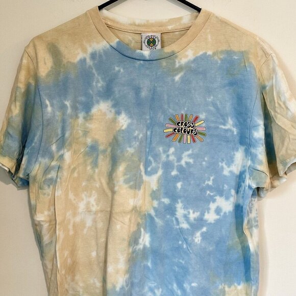 NWT Cross Colours Tie Dye Crewneck T-Shirt - Size: Medium - Picture 4 of 6